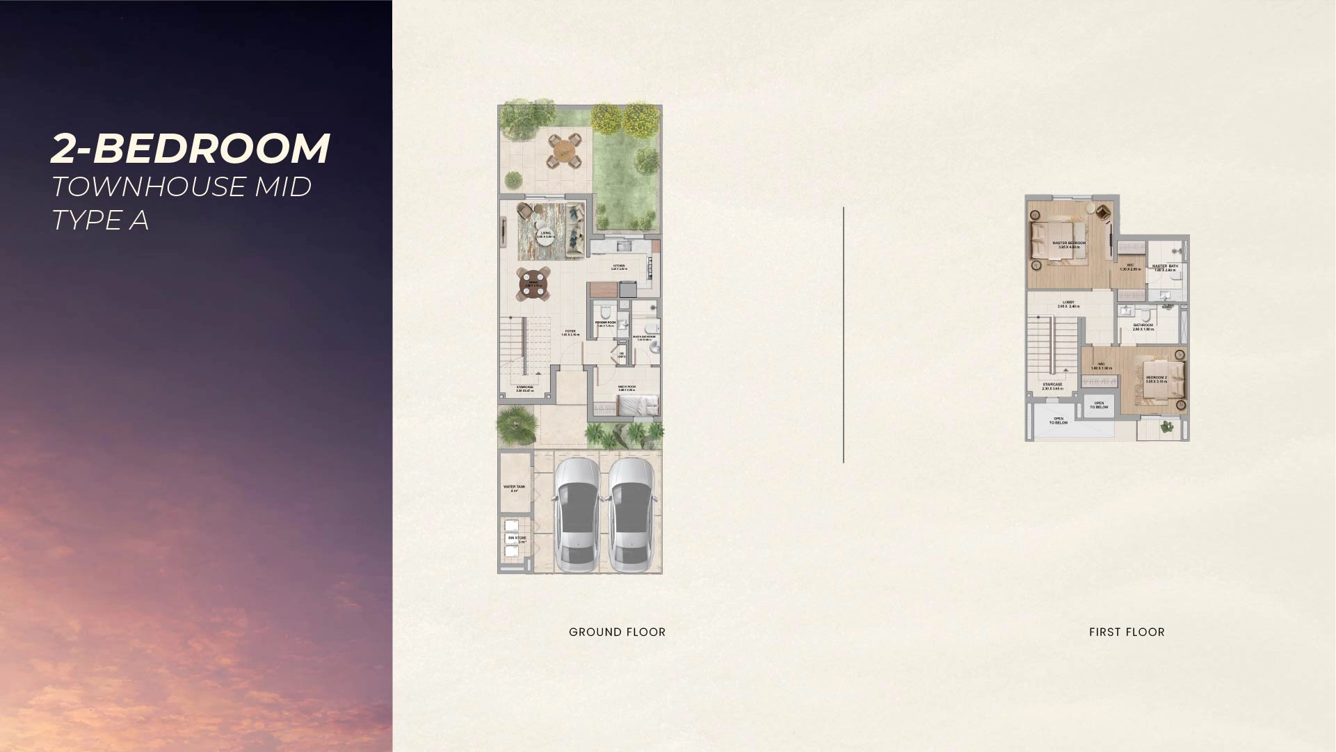 2 BR Townhouses